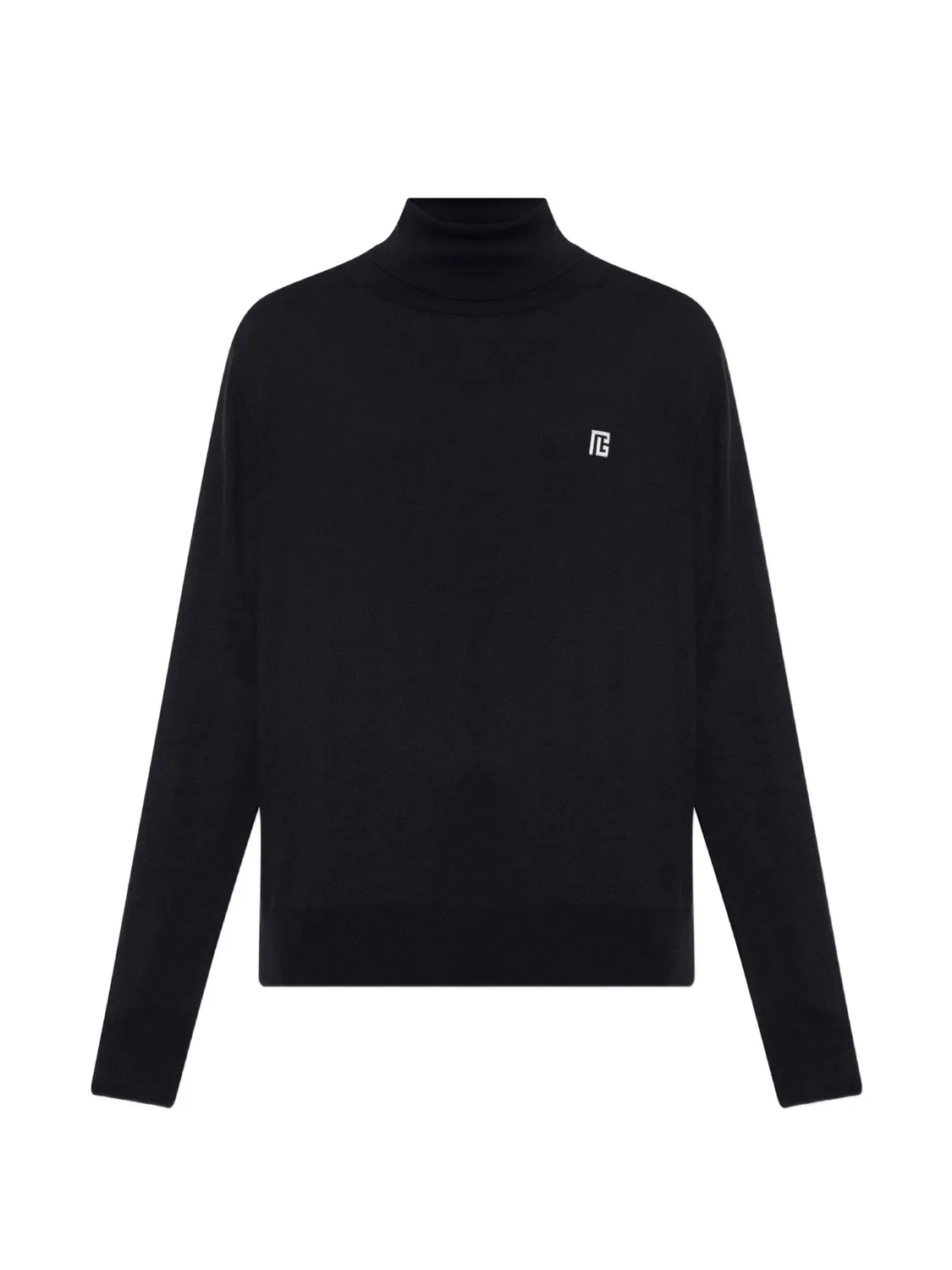 Balmain Водолазка из шелка и хлопка, синий