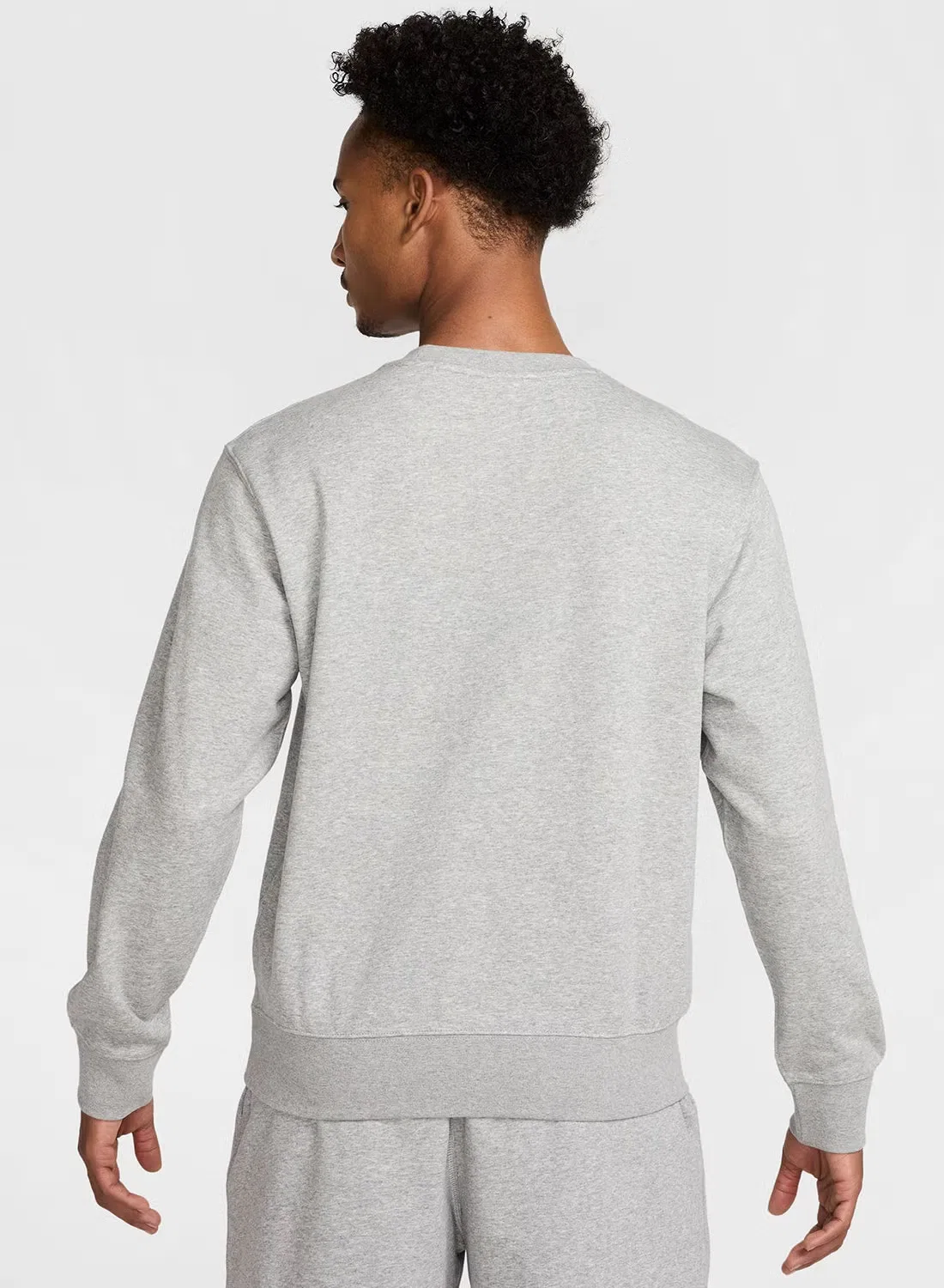 Свитшот из футера с длинным рукавом Club Fleece Nike, серый — фото 2