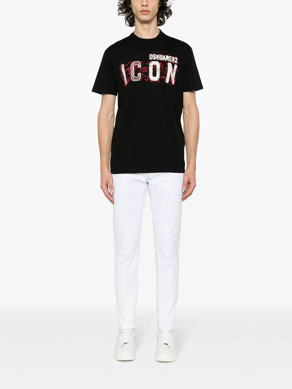 Слим-фит джинсы для скейтеров DSQUARED2, белый — фото 2