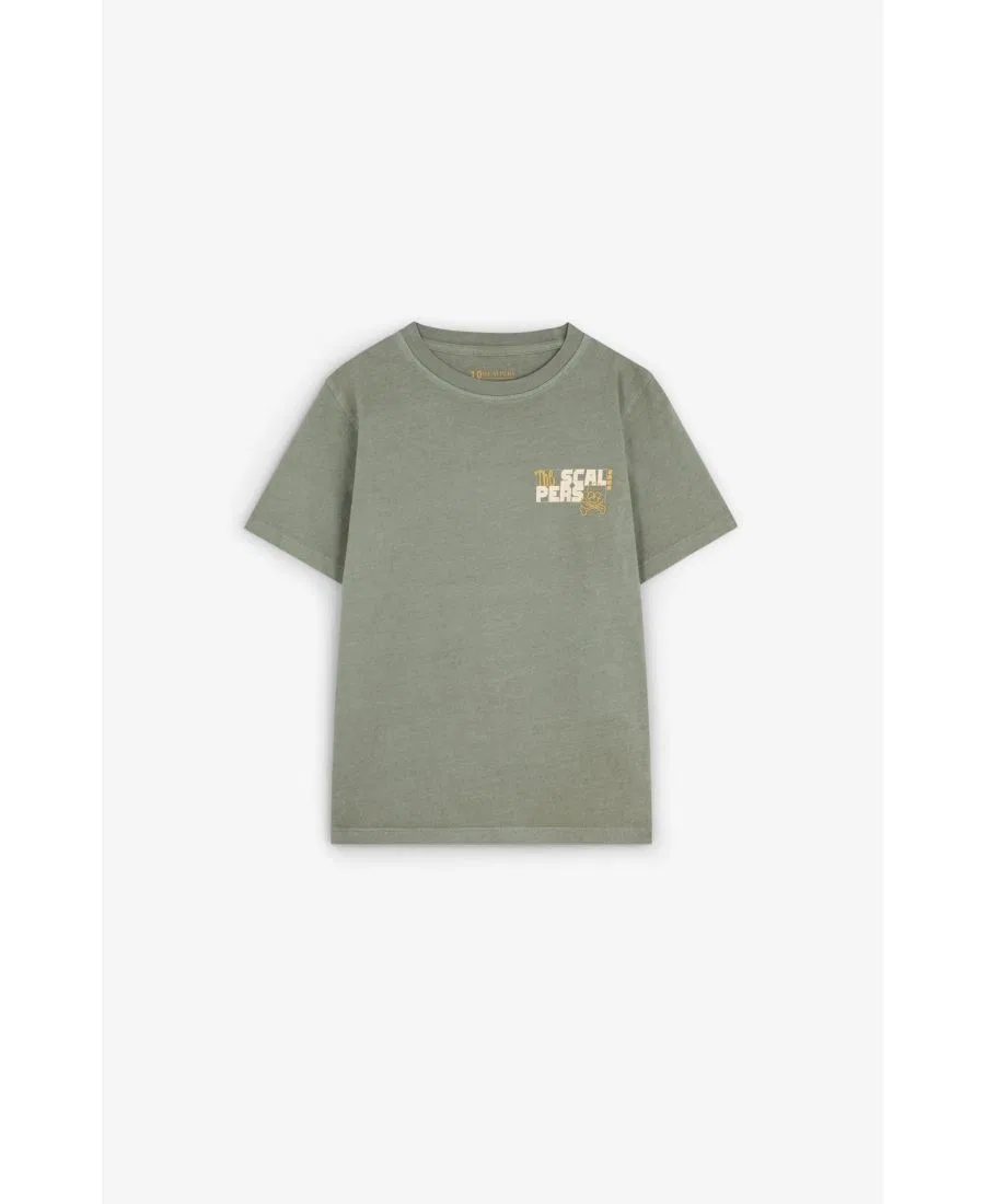Футболка с принтом логотипа Scalpers, Beige Khaki