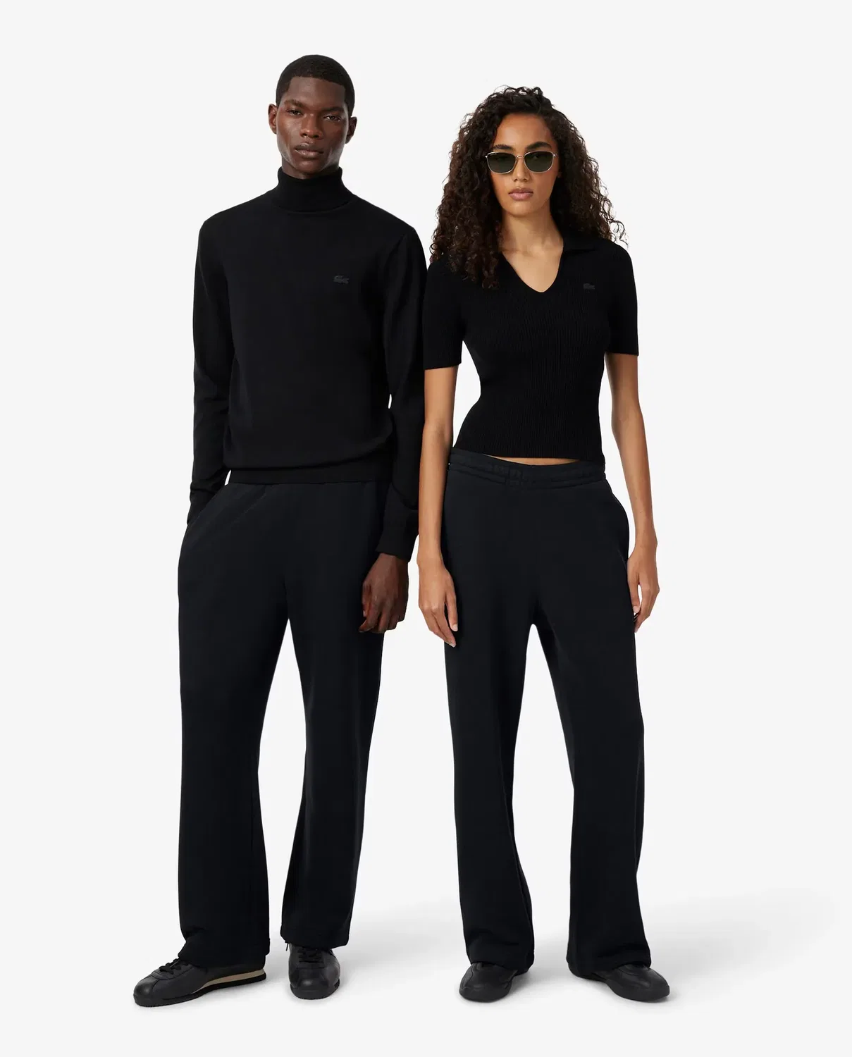 Спортивные штаны Lacoste свободного кроя из футера, мужские, Negro