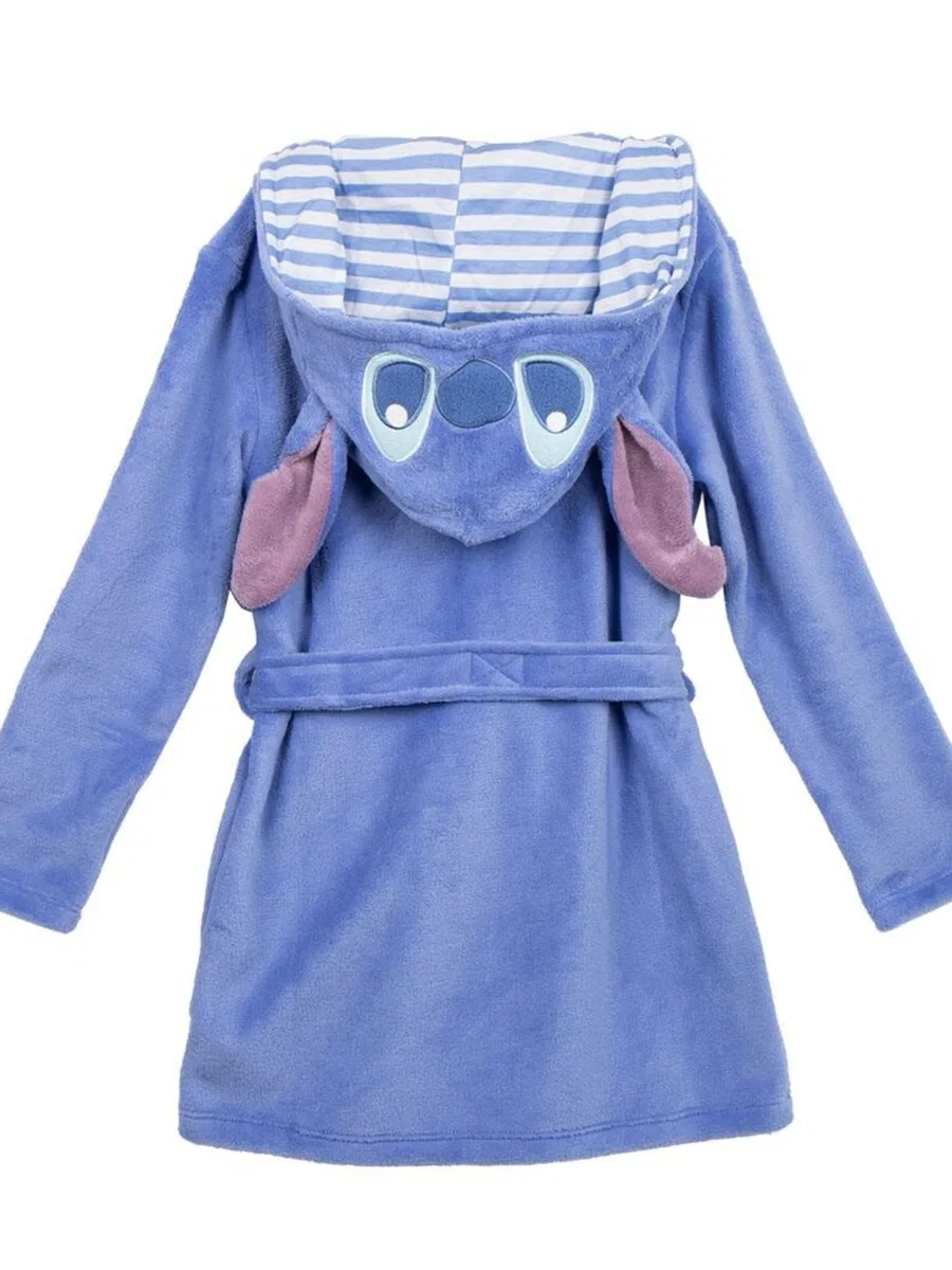 Банный халат Disney Lilo & Stitch 'Stitch Bathrobe' светло-голубого цвета — фото 3