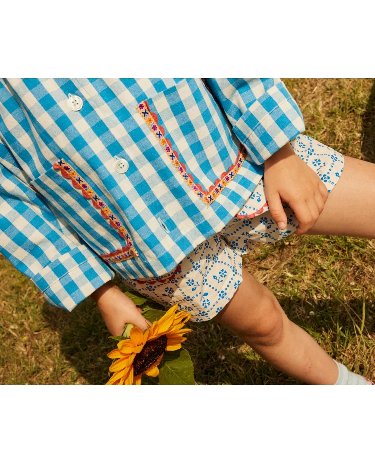 Детская куртка с принтом Ambra jacket Ibiza Blue hello Simone, Blue — фото 4