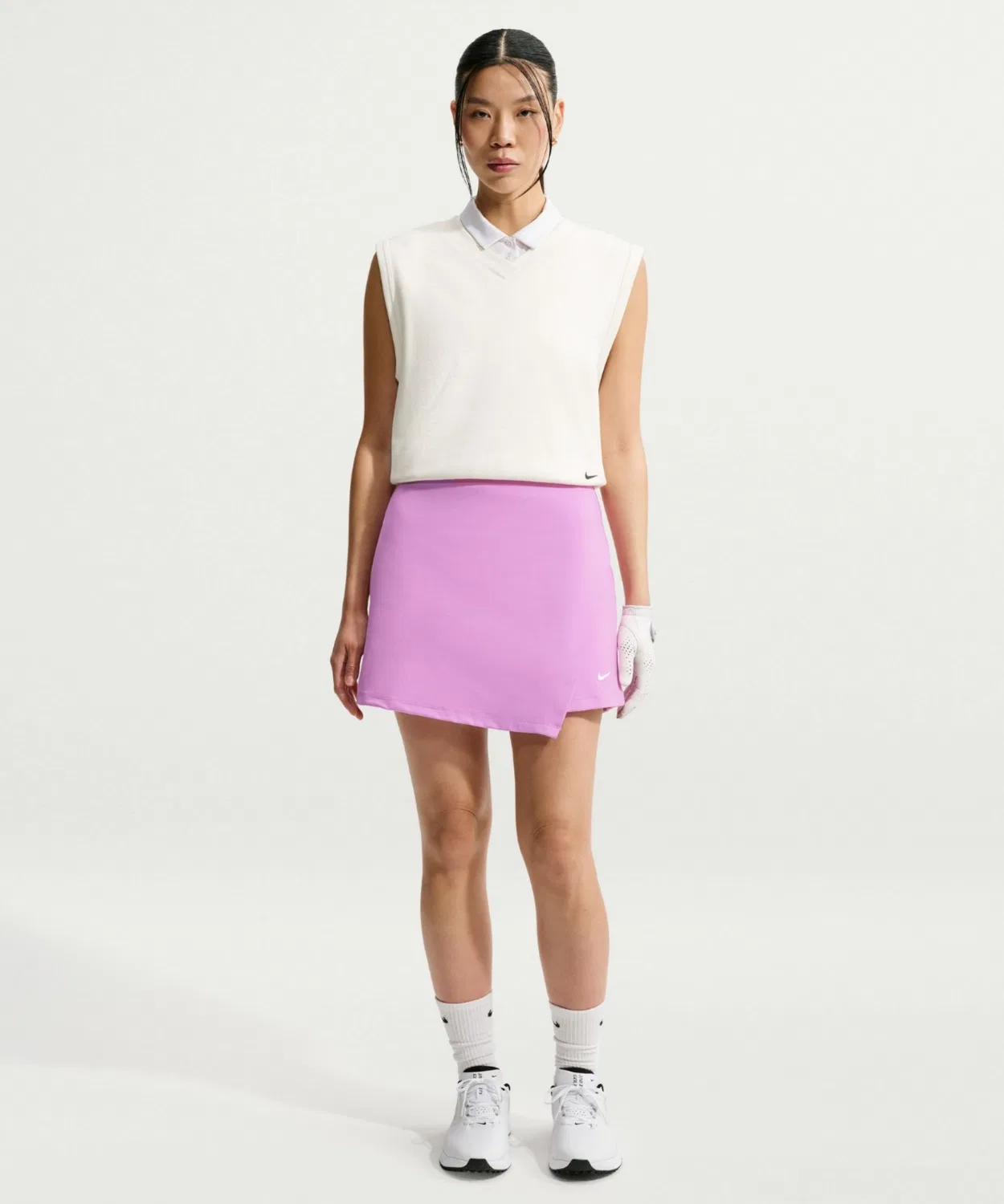 Женская юбка для гольфа с шортами Dri-FIT Golf Skirt NIKE, Light Magenta — фото 3