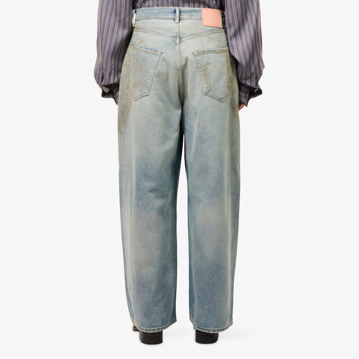 Свободные джинсы с широкими штанинами Acne Studios, средне-синий — фото 4