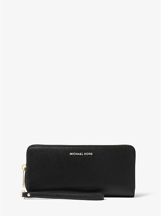 

Кожаный континентальный браслет Michael Kors, черный