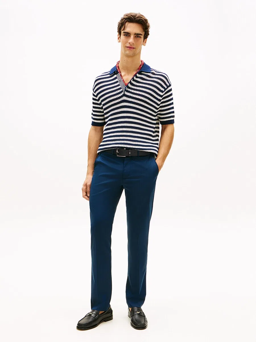 Брюки TOMMY HILFIGER Regular Pleated Pants 'Denton' темно-синего цвета — фото 3