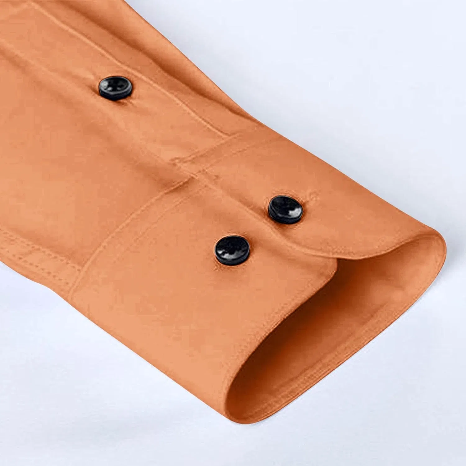 Мужская рубашка с отложным воротником, длинный рукав, Orange — фото 3