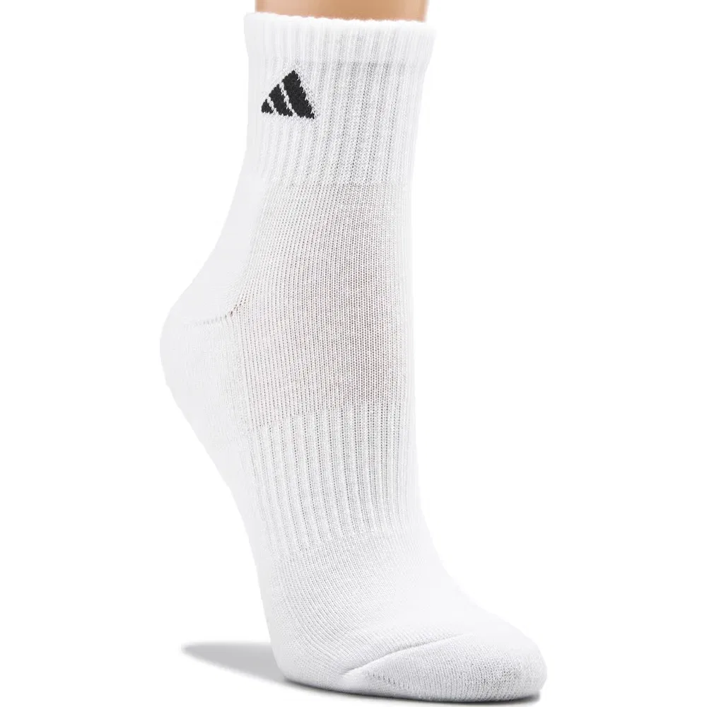 Спортивные носки 6 пар средней длины до щиколотки Adidas, White/Black — фото 2