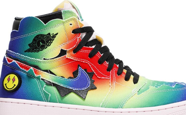 Кроссовки J. Balvin x Air Jordan 1 Retro OG High Colores Y Vibras, разноцветный — фото 2