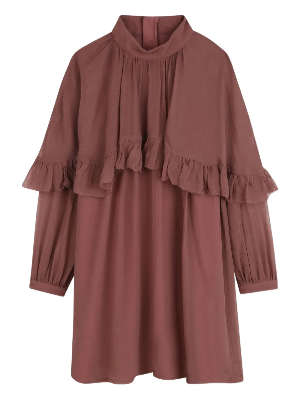 

Платье с оборками Chloé Kids, розовый