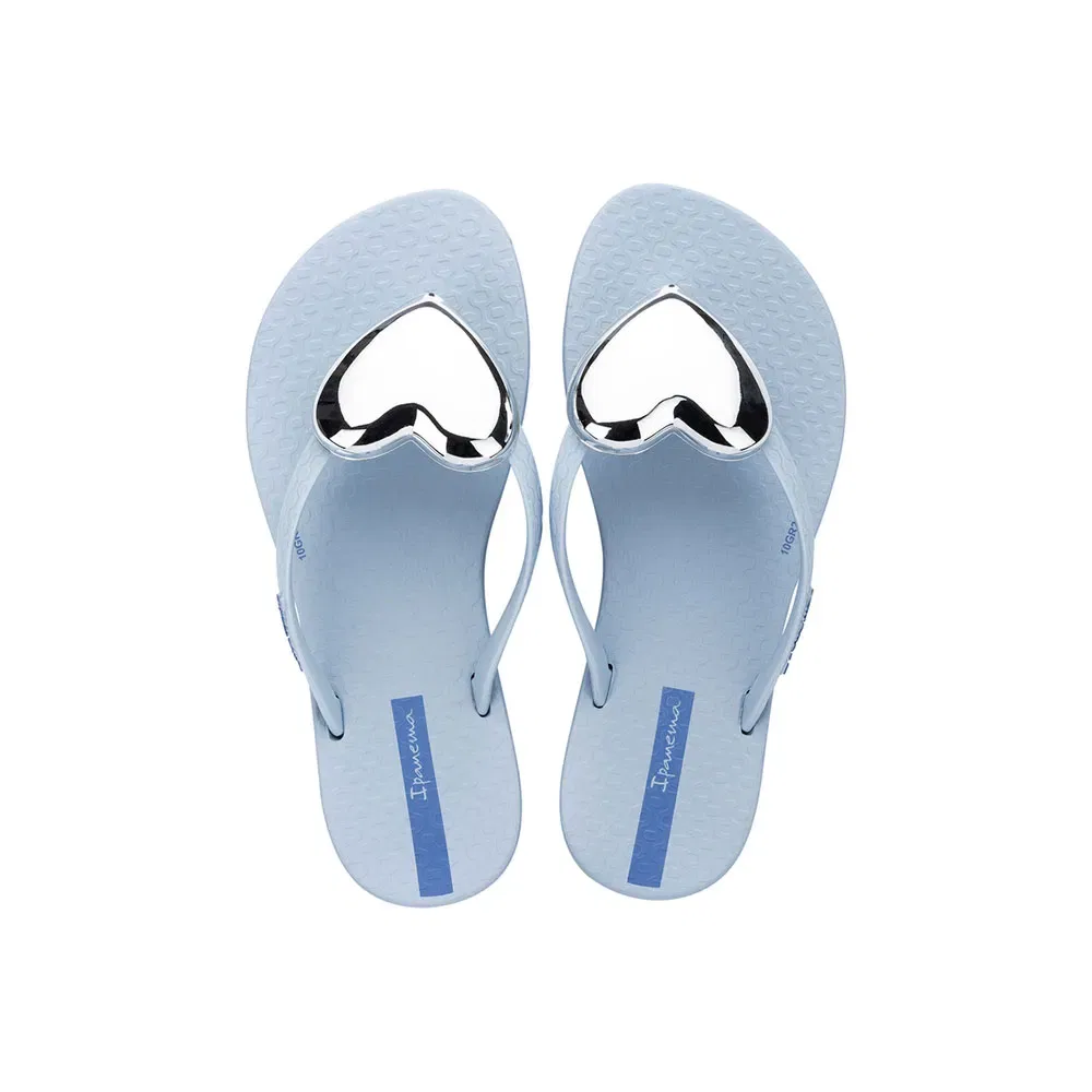 Детские шлепанцы для девочек с объемным сердцем Maxi Fashion II Ipanema, Blue — фото 2