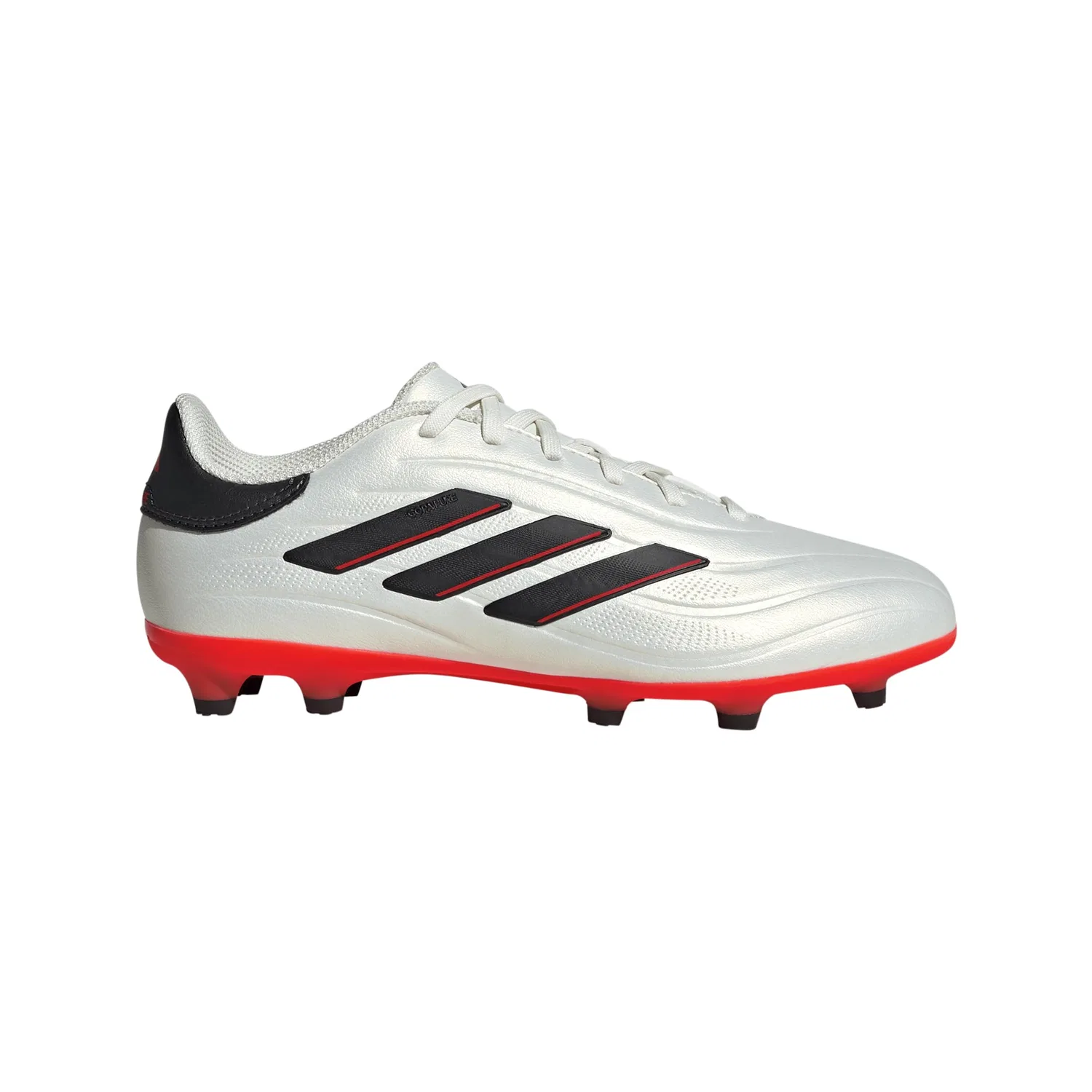 Детские футбольные бутсы с синтетическим верхом Copa Pure II Club FxG J Adidas, Ivory Black Solar Red