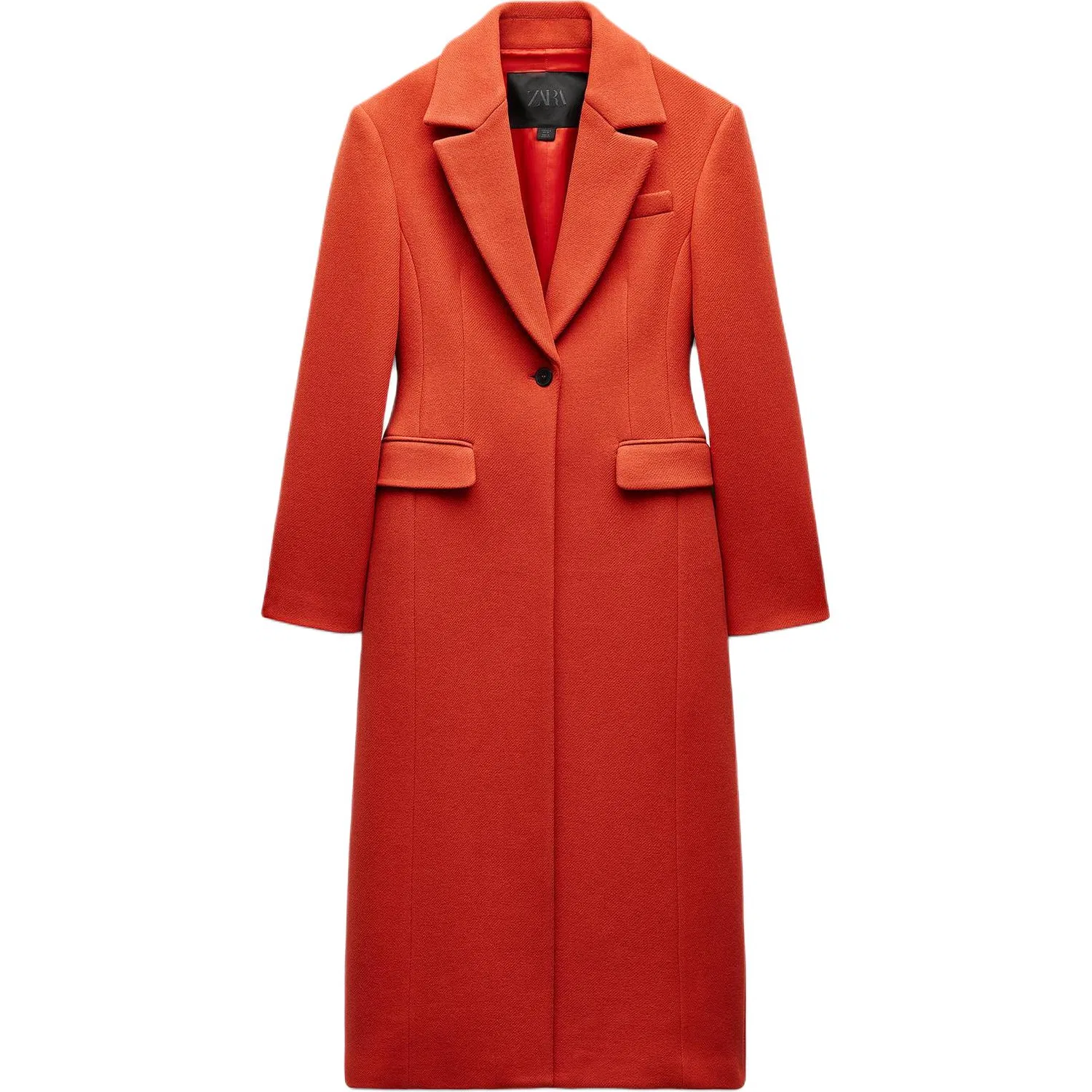 Женское пальто с длинным рукавом ZARA, Orange