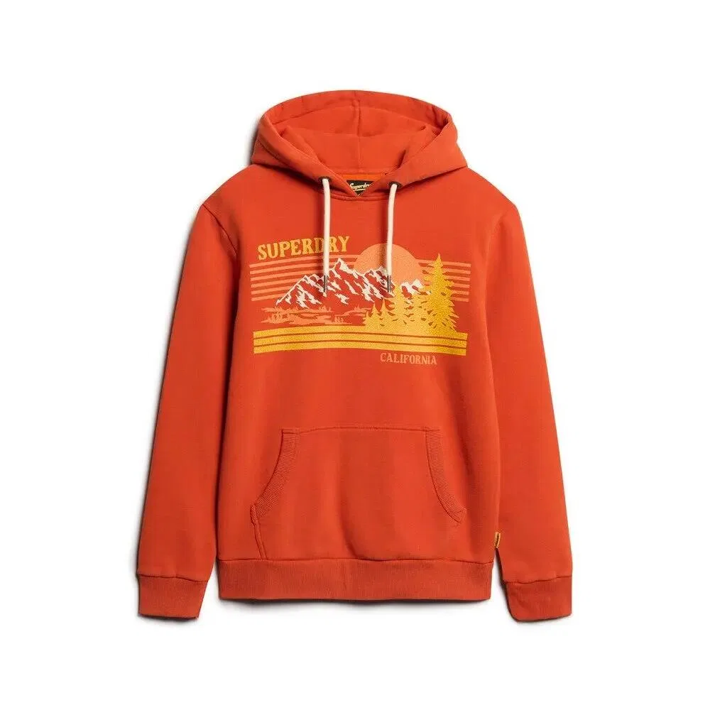Мужское худи с принтом Outdoor Superdry, Orange