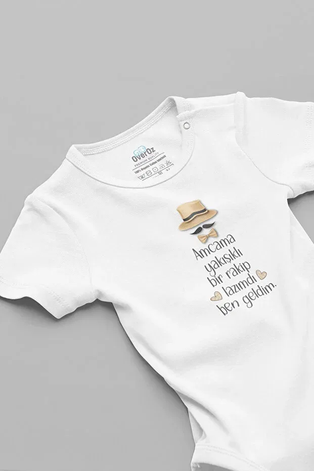 Детское боди для новорожденных с коротким рукавом Overoz, Uncle White