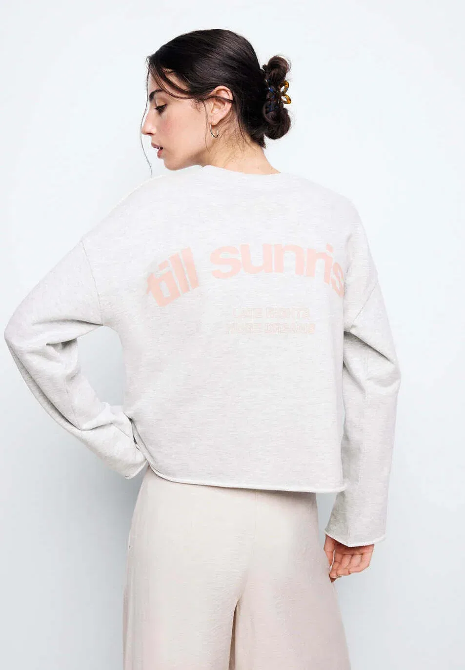 Подростковая толстовка Mango Kids, Light Grey — фото 2