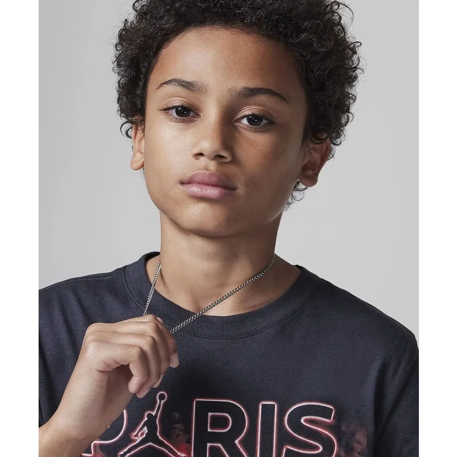 Детская футболка Nike Jordan Lightning PSG SS Tee, Цвет: Duman — фото 3