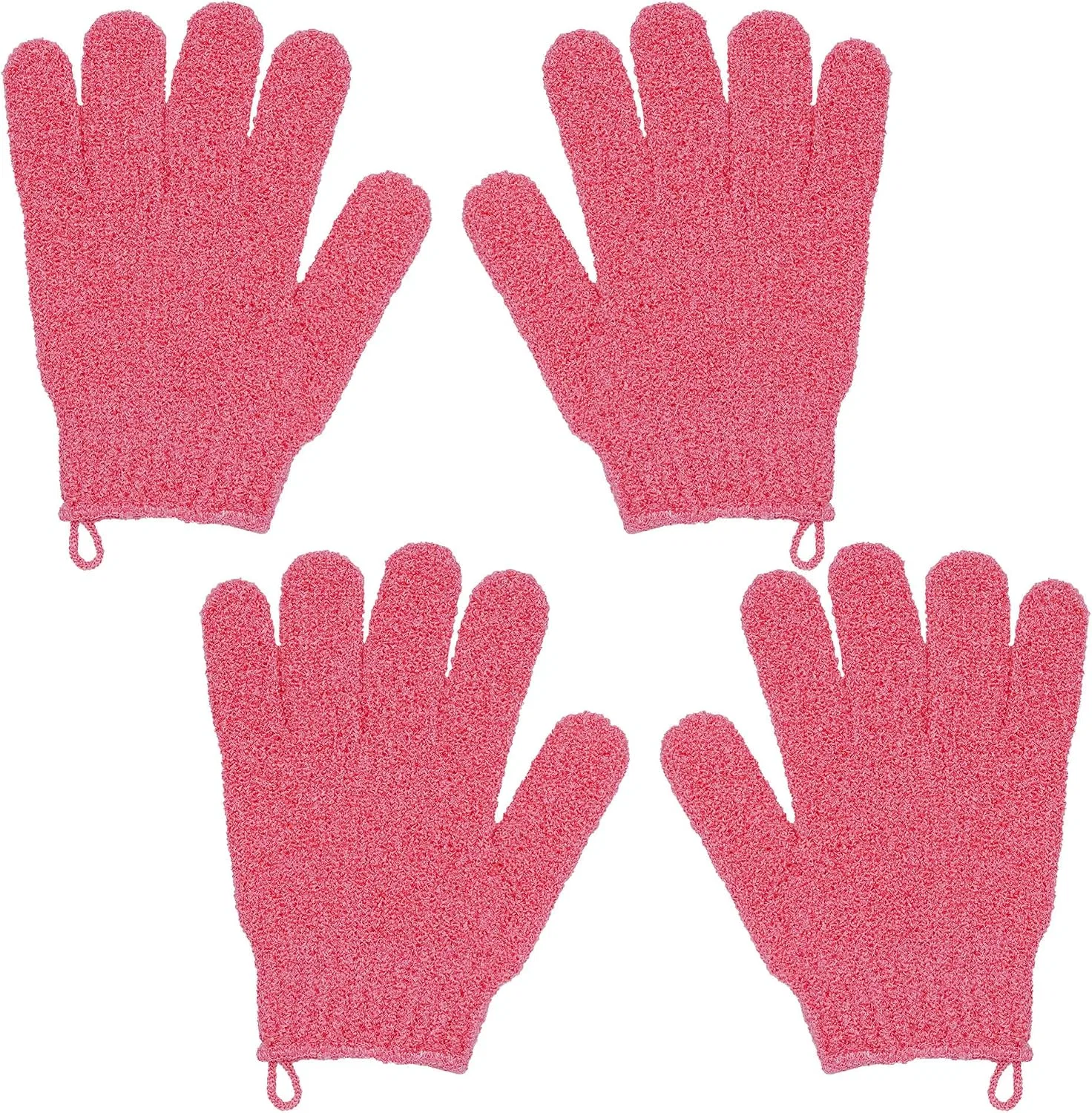 Эксфолиирующие перчатки для душа, SHIDOW, 2 пары, 19x14 см, Pink