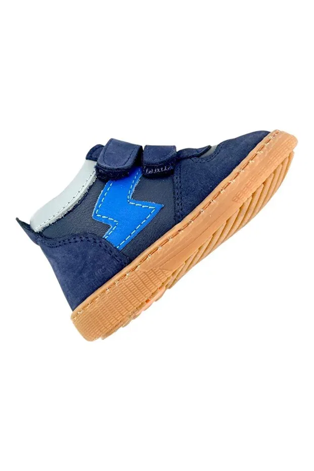 Детские кеды для девочек с ортопедической стелькой Arizona navy blue-denim first step Nubebe, Navy Blue-Kot — фото 4