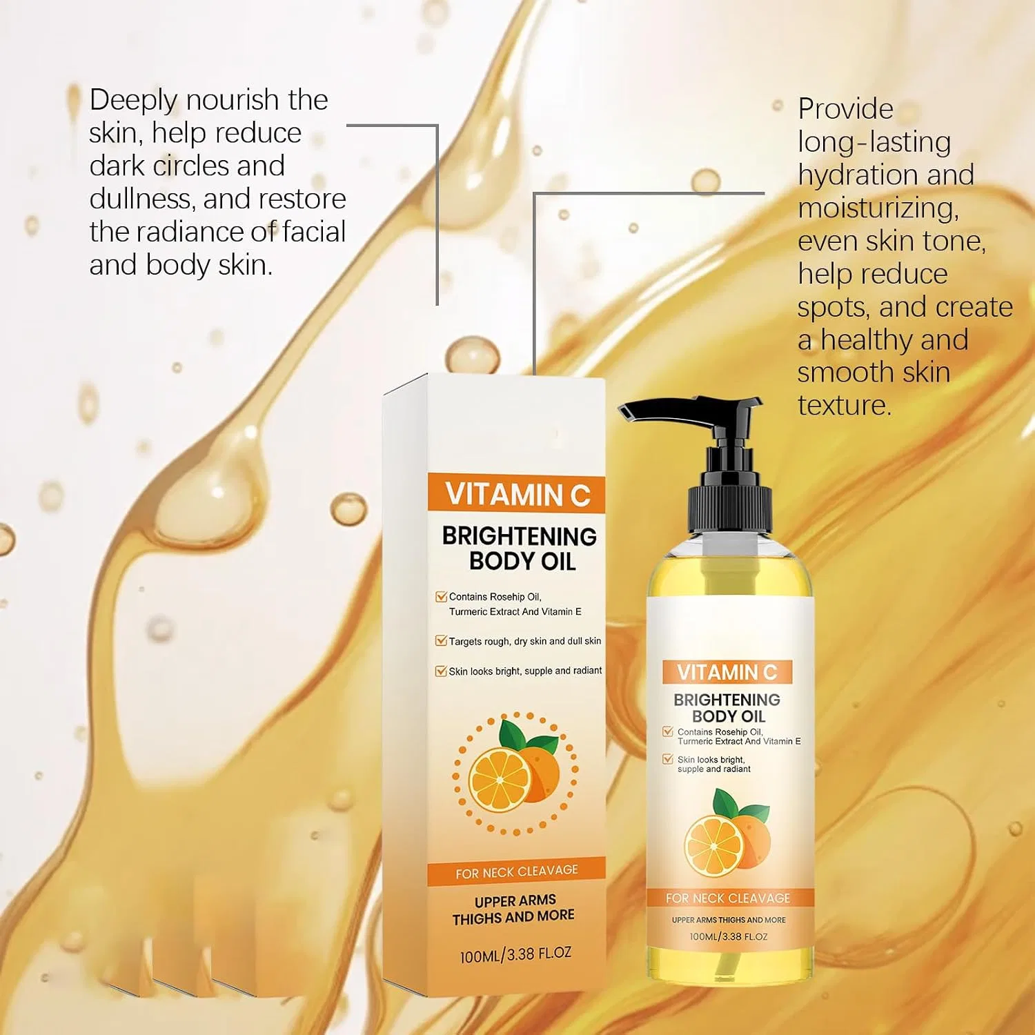Масло для тела Vitamin C Brightening Body Oil, Sgjwyc, 100 мл, 3 — фото 3