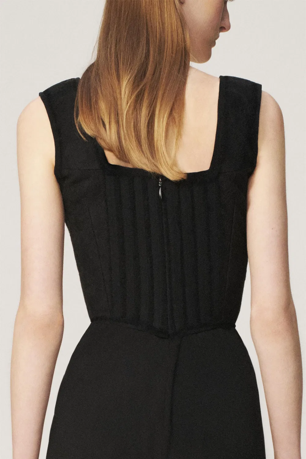 Жаккардовый корсет с бисером ZARA, Black — фото 3