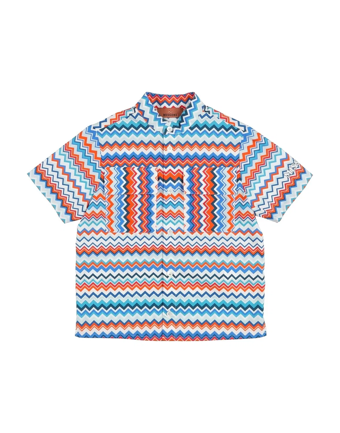 Детская рубашка для мальчиков с коротким рукавом Missoni, синий