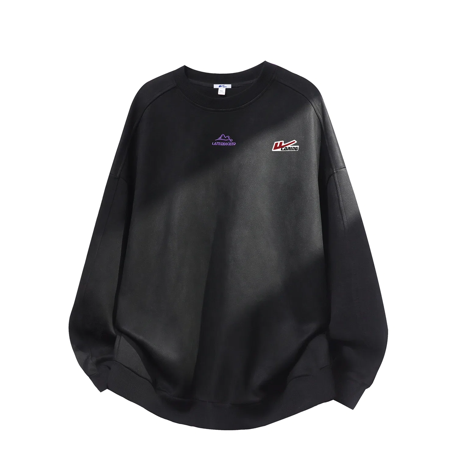 Детский свитшот унисекс с круглым вырезом, свободный крой, Sweatshirts Unisex Crew Neck Moderate Regular, WARRIOR, Black