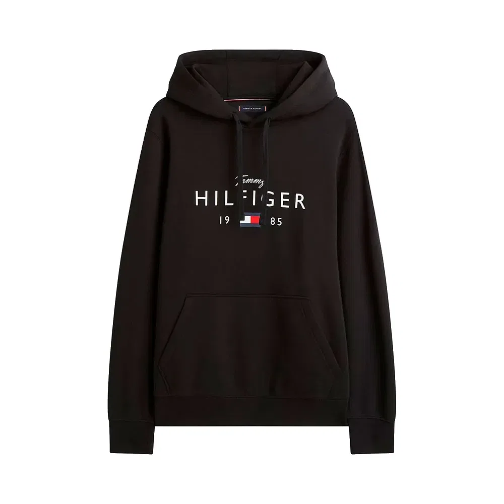 Мужской худи с принтом Logo Graphic Tommy hilfiger, Black — фото 3