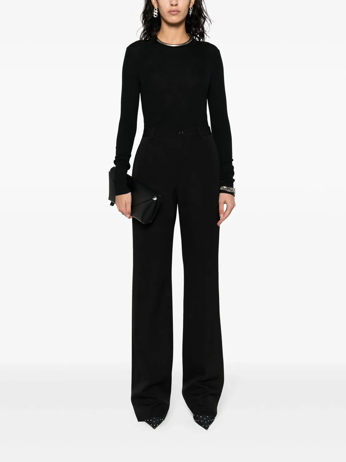 Прямые классические брюки Balenciaga, черный — фото 2