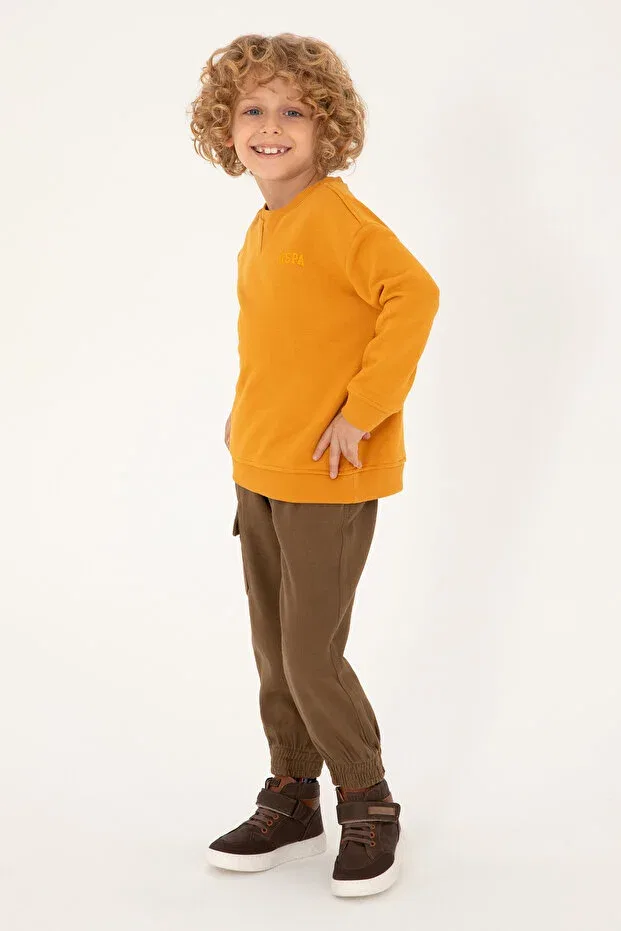 Детские брюки для мальчиков хлопковые Jogger U.S. Polo Assn., Khaki — фото 2