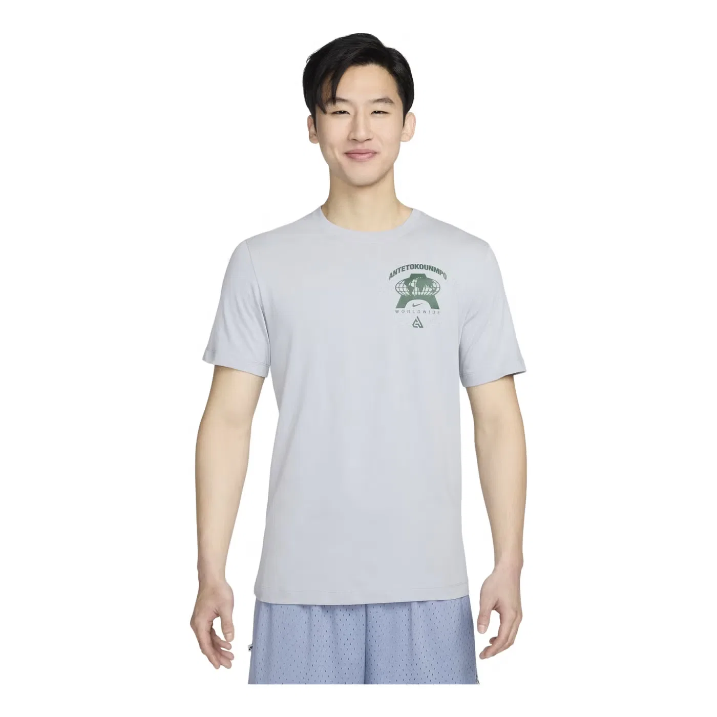 Футболка с принтом Giannis Nike, серая
