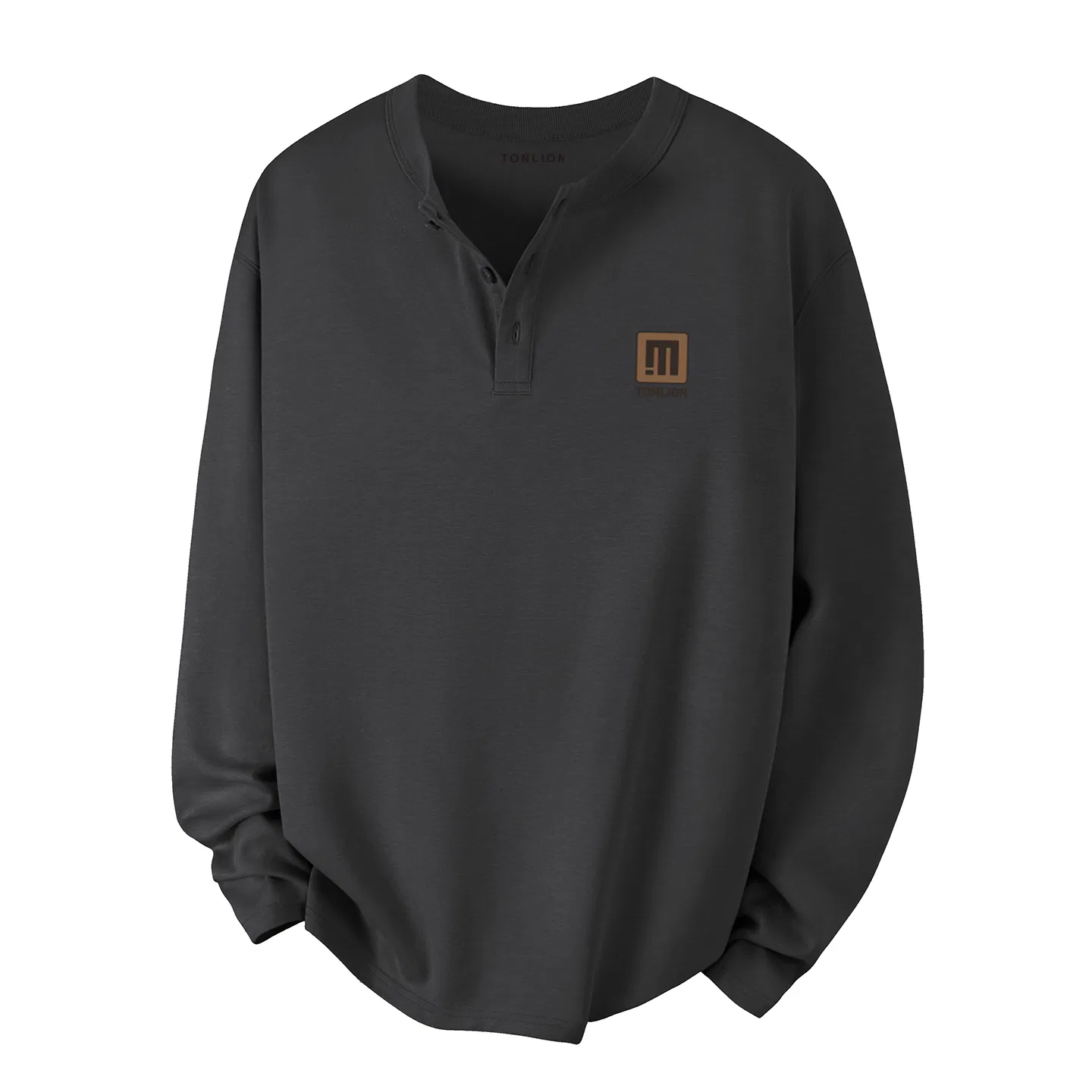 Детская футболка с длинным рукавом Henley Tonlion, Deep Grey