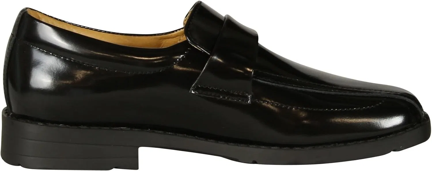 Детские туфли-лоферы для мальчиков Robertino Boys 321 Slip On Loafers Shoes, Black — фото 2