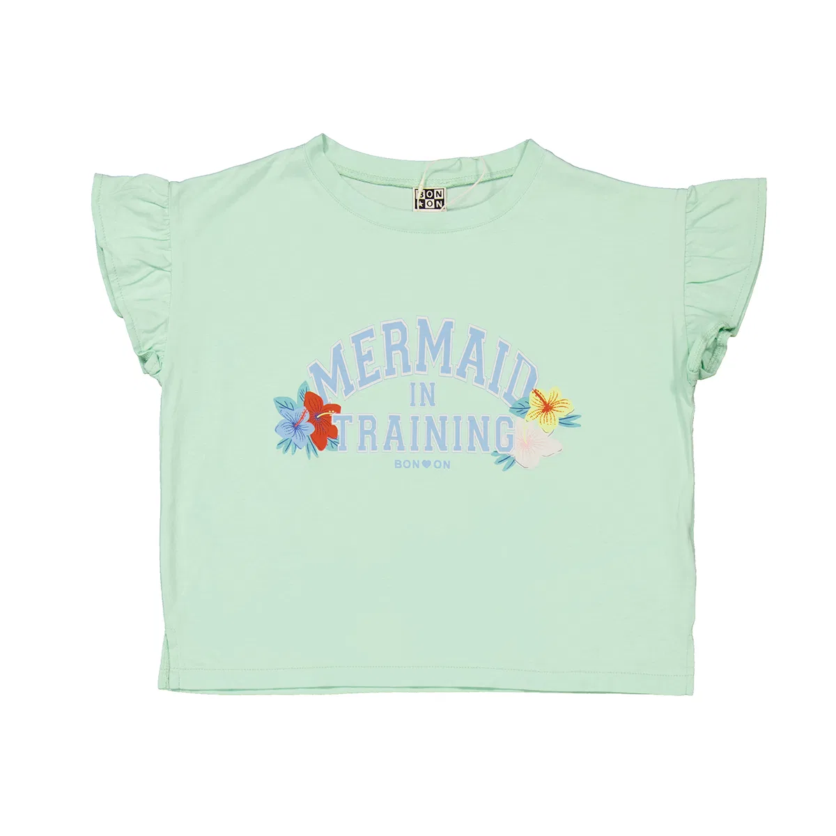 Футболка хлопковая с принтом Kids Lolita Mermaid Bonton, Menthe A L'Eau