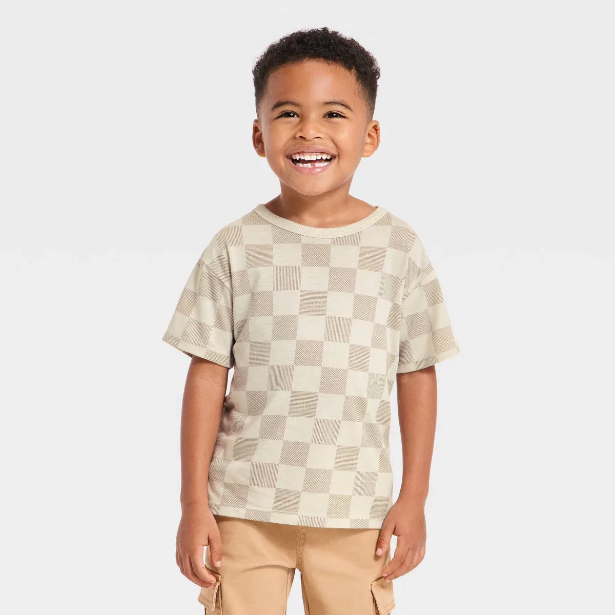 Детское футболка для мальчиков с коротким рукавом полосатая INFANT/TODDLER BOY, Light Brown