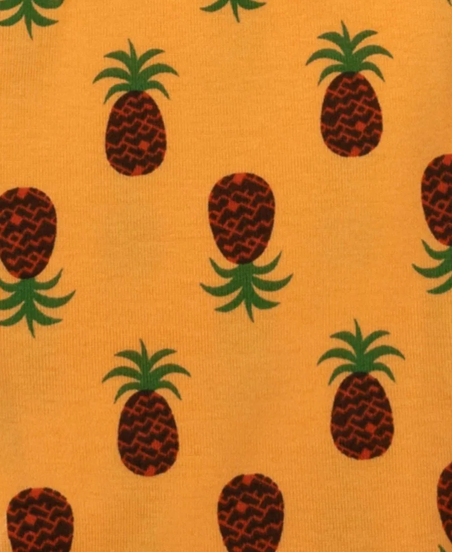 Детский комплект пижам для девочек с длинным рукавом Leveret, Pineapple Yellow — фото 3