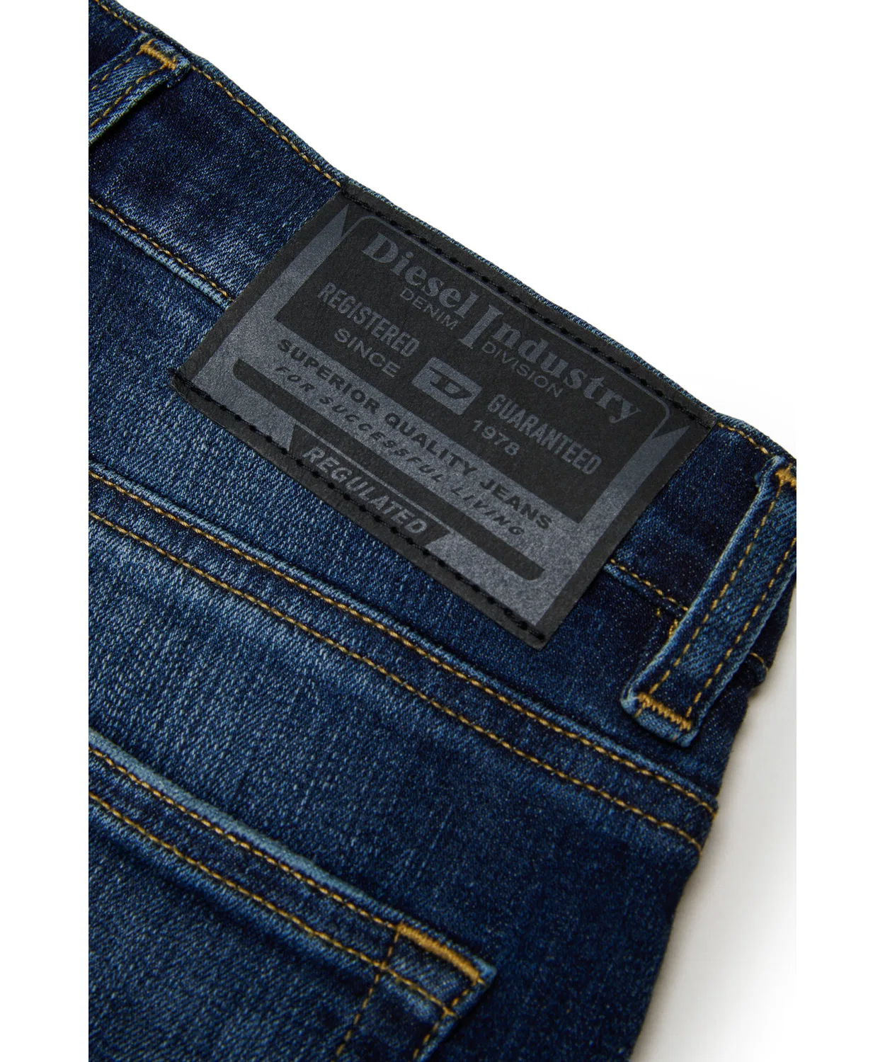 Детские джинсы с потертостями, свободный крой DIESEL, Indigo Blue — фото 4