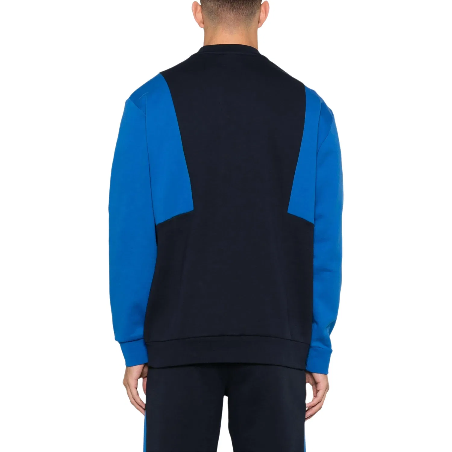 Мужской свитшот с цветоблоком EMPORIO ARMANI, Blue Black Multicolor — фото 4