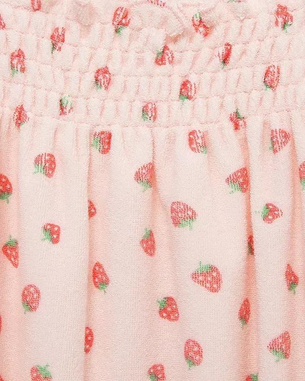Детский комплект боди и шапочки с принтом ягод Little Me, розовый — фото 2