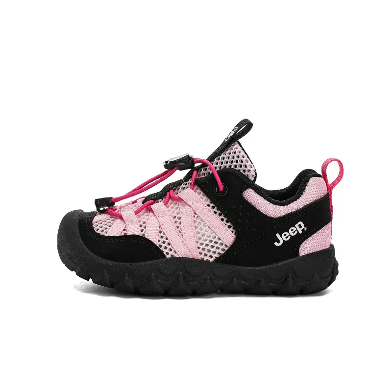 Детские кроссовки для мальчиков и девочек с дышащим верхом Jeep, Black Pink