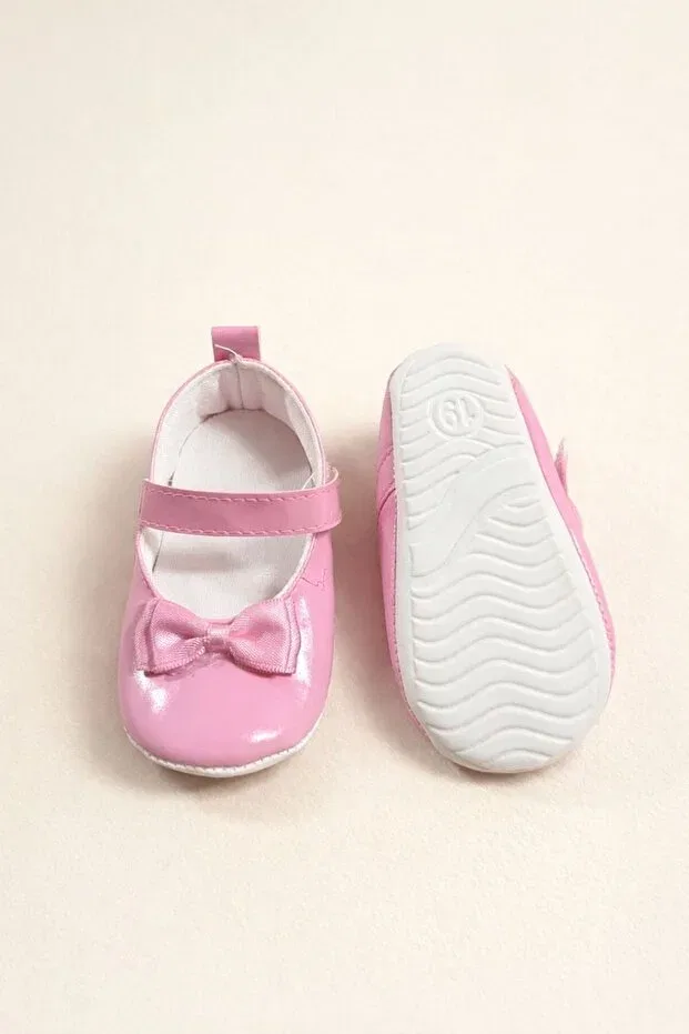 Детские пинетки для девочек из эко-кожи Numix Baby Kids, Pink — фото 3