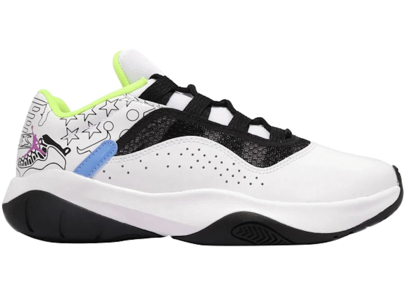 Детские кроссовки Lifestyle Jordan 11 CMFT Low Jordan, White Black Volt Hyper Violet