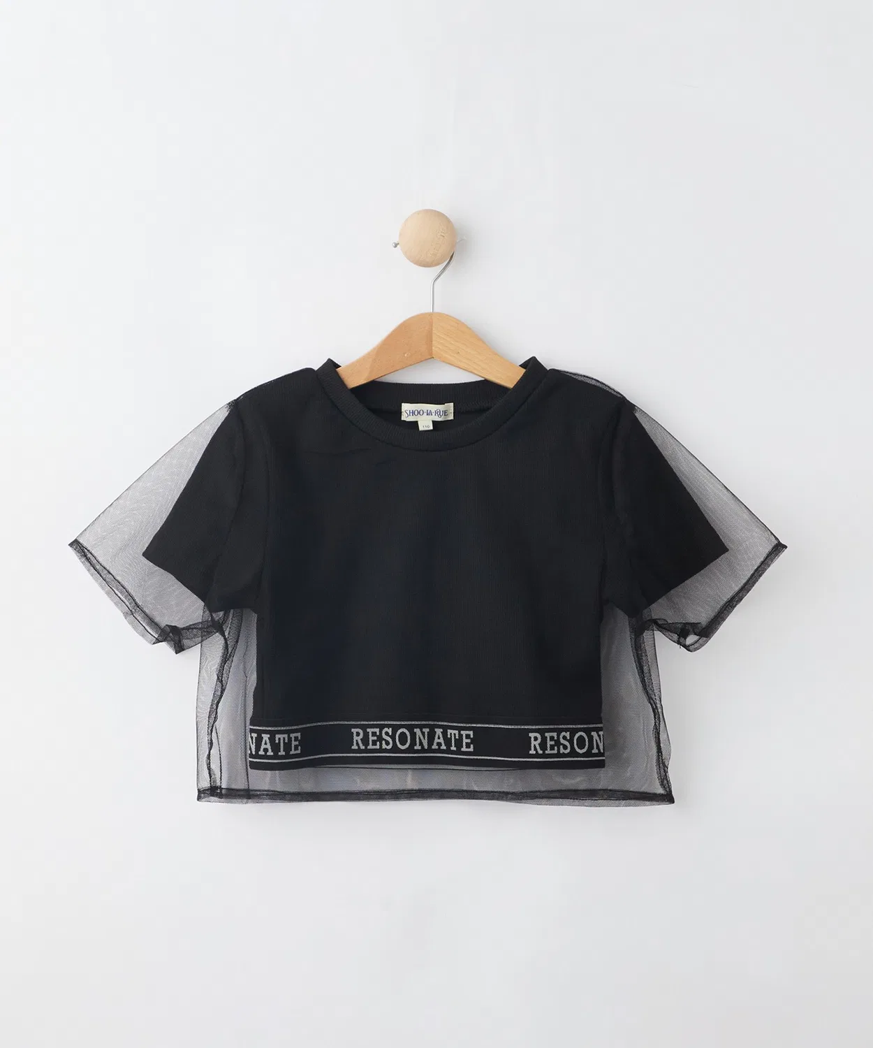 Детская футболка с длинным рукавомSHOO・LA・RUE, Black