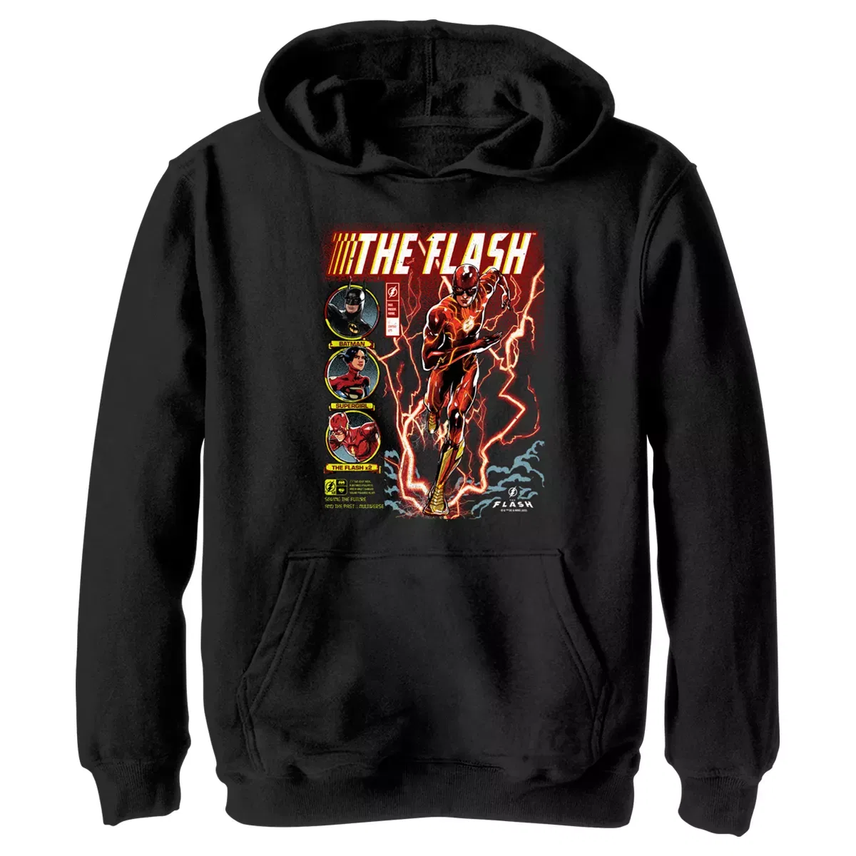 Детский свитшот с принтом The Flash Comics Cover Barry Allen DC Comics, Black