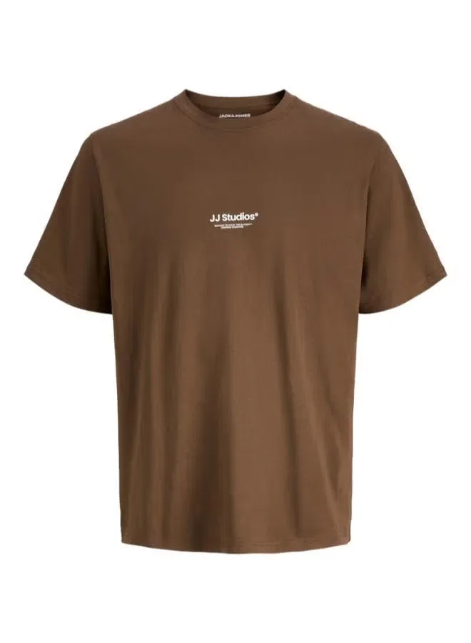 Футболка с коротким рукавом Jack & Jones Junior, какао