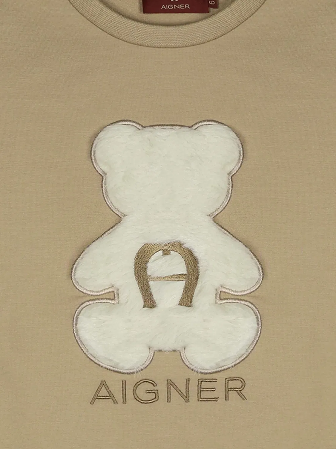 Свитер с вышитым логотипом Aigner Kids, нейтральные цвета — фото 3