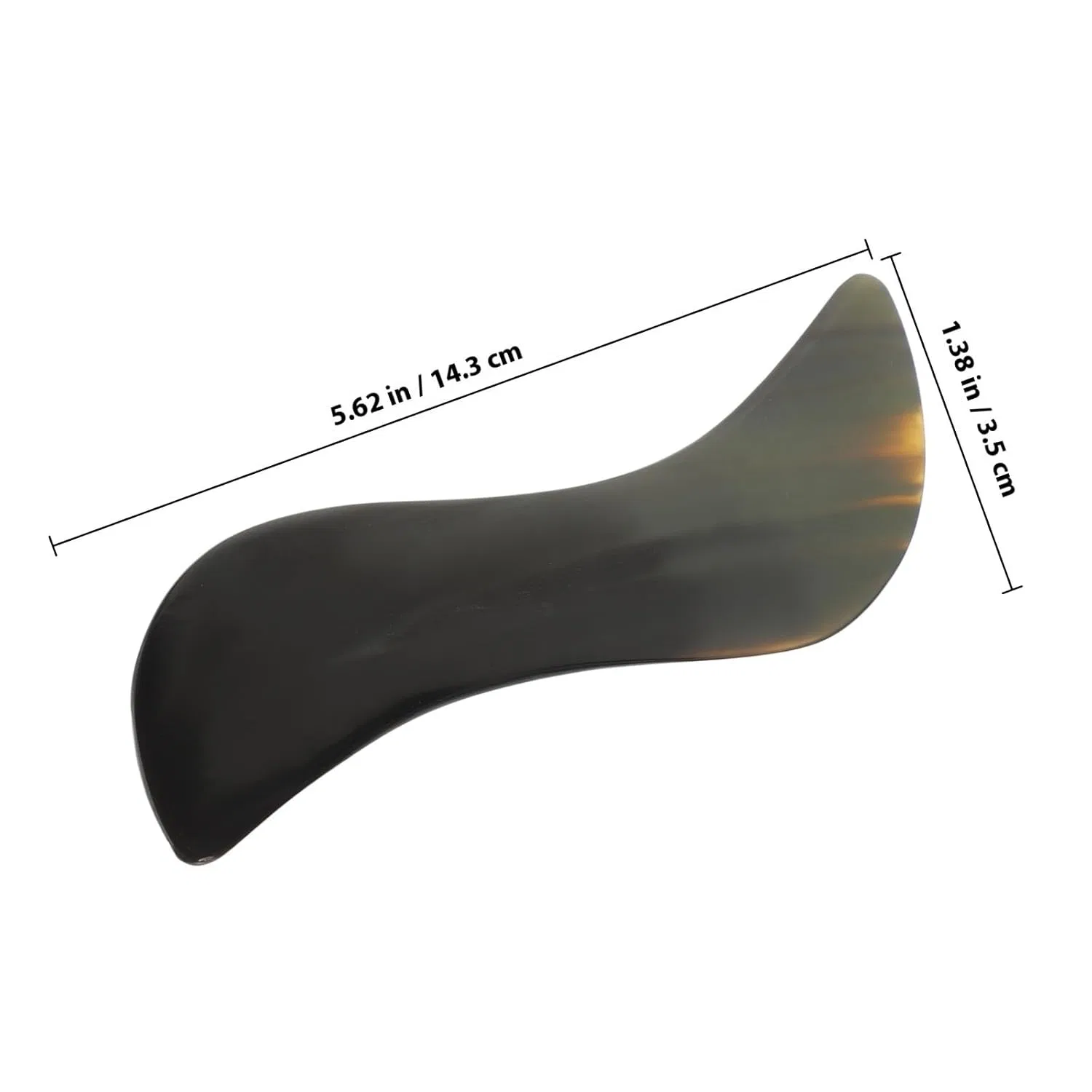 Gua Sha Скребок из натурального рога, OSOLADY, 1 шт, 14.3x3.5x0.4 см — фото 2