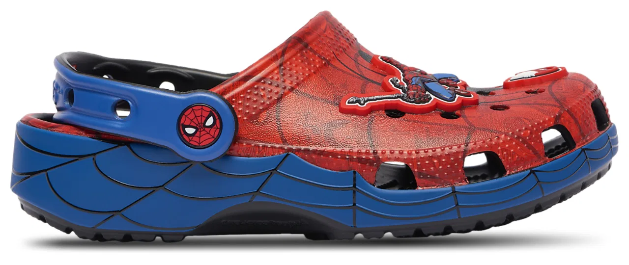 Детские сабо Classic Clogs Spider-Man Crocs, красный/синий — фото 2