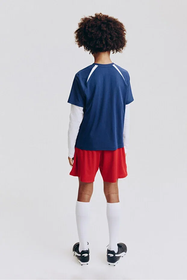 Детская футболка с коротким рукавом Sports top drymove H&M, Dark Blue — фото 4